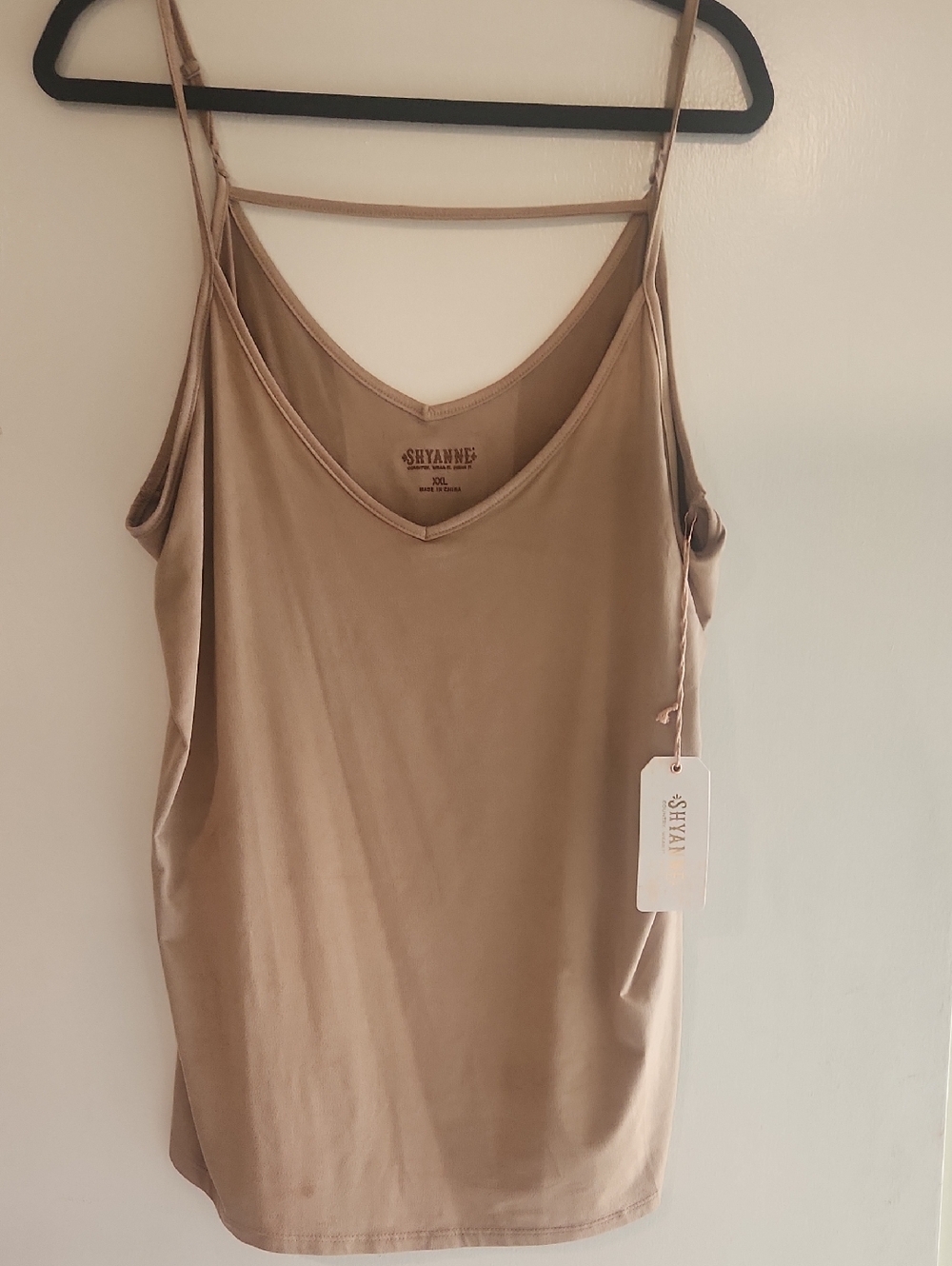 Shyanne Taupe V-Neck Strappy Women's Tank Top